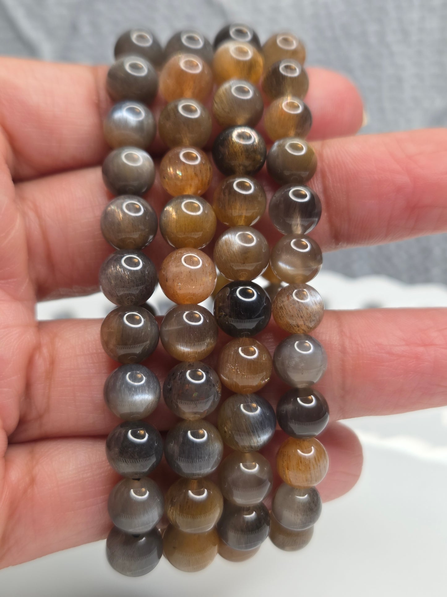Golden Black Skeletal Moonstone