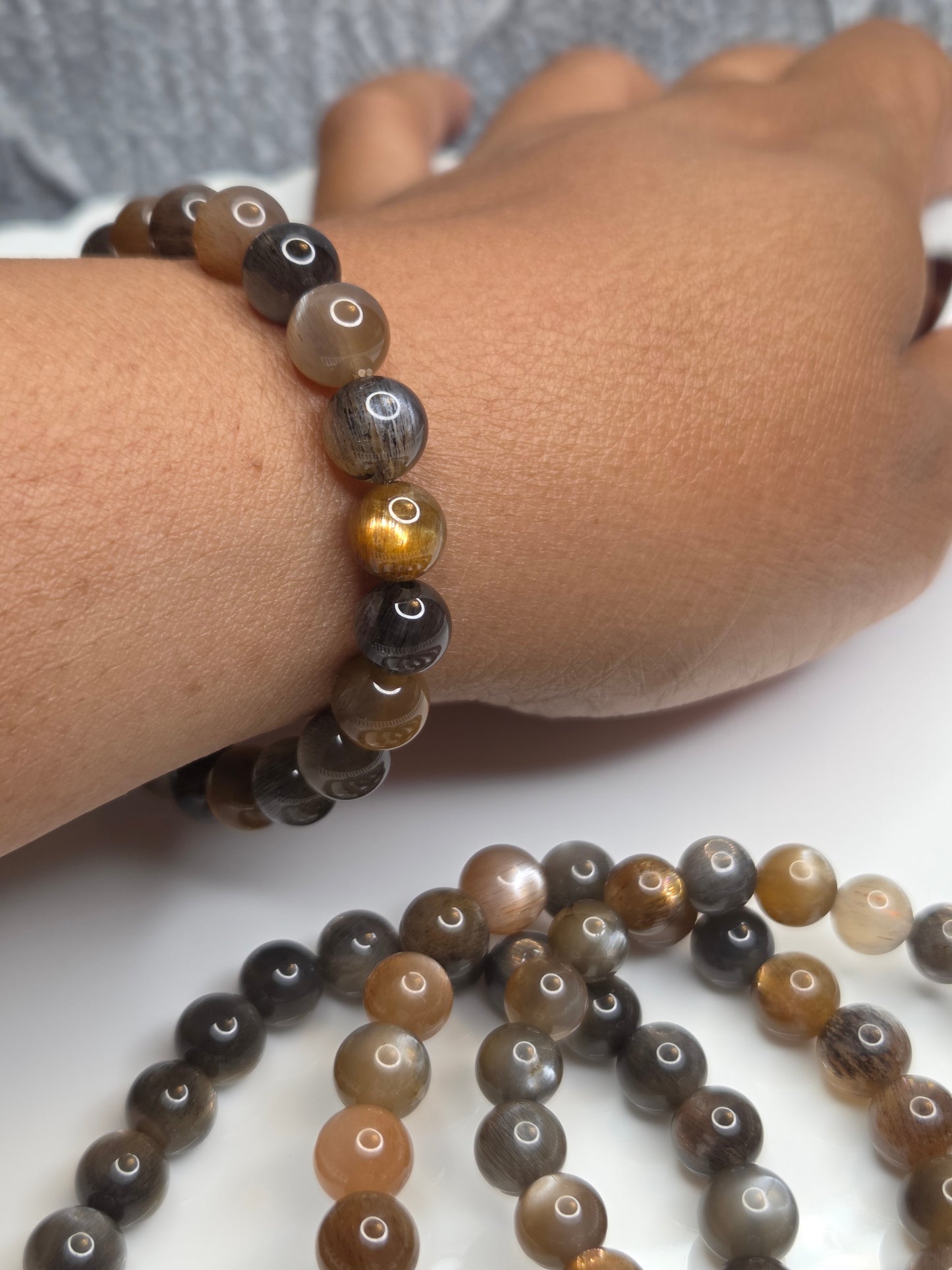 Golden Black Skeletal Moonstone