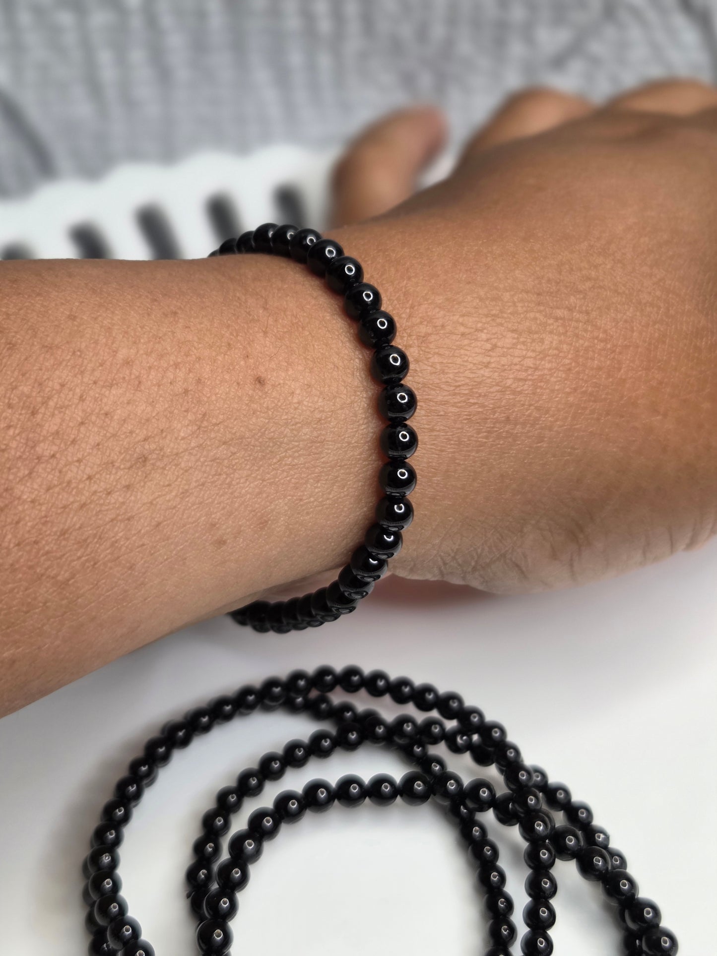 Black Tourmaline Mini Bead