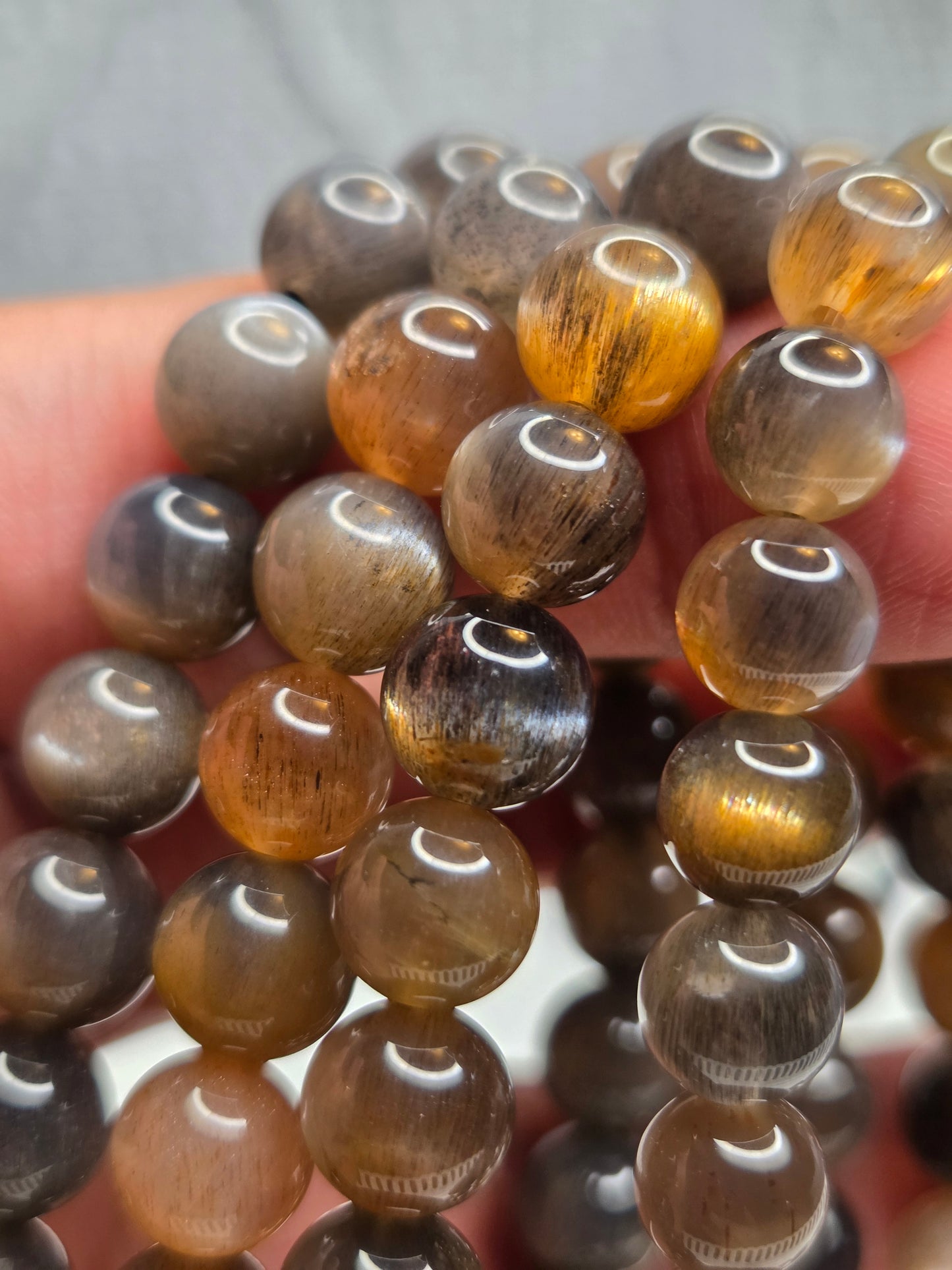 Golden Black Skeletal Moonstone